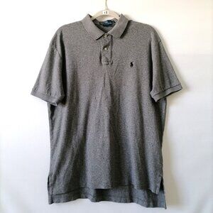 Polo By Ralph Lauren Men's Gray Short Sleeve Collared Stretch Polo Shirt Size L